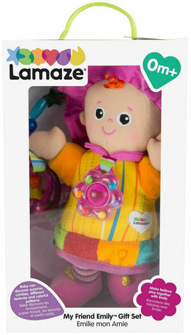 Lamaze MY FRIEND EMILY & BEADS TEETHER GIFT SET Baby Shower Baptism Gift